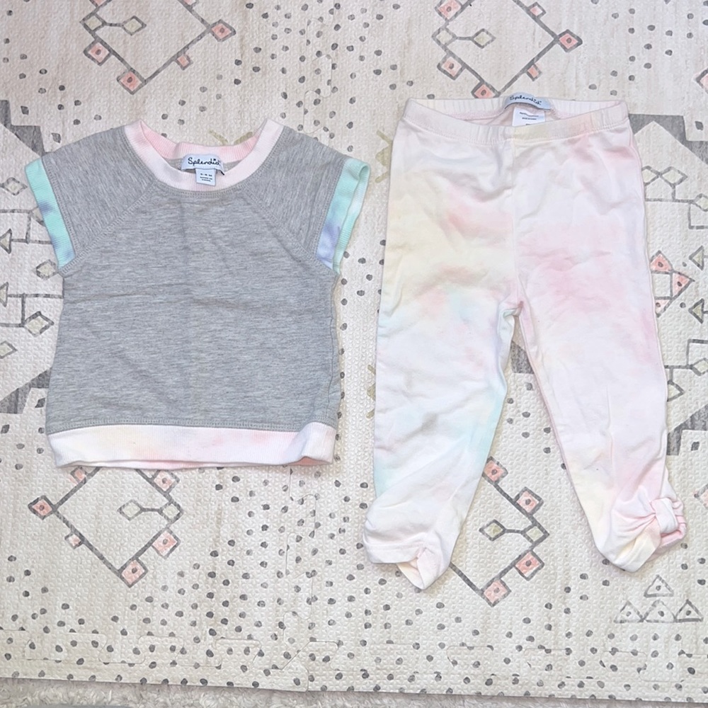 Splendid cotton candy sky legging set